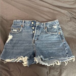 H&M Distressed Blue Jean Shorts